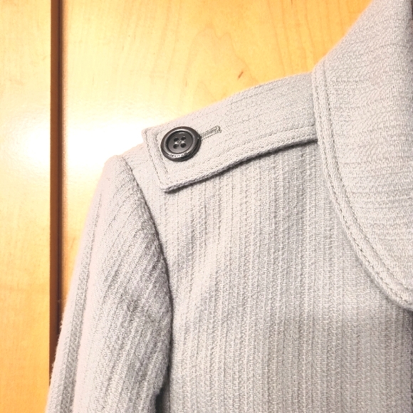 Burberry Cashmere Wool Grey Peplum Coat - Picture 9 of 12